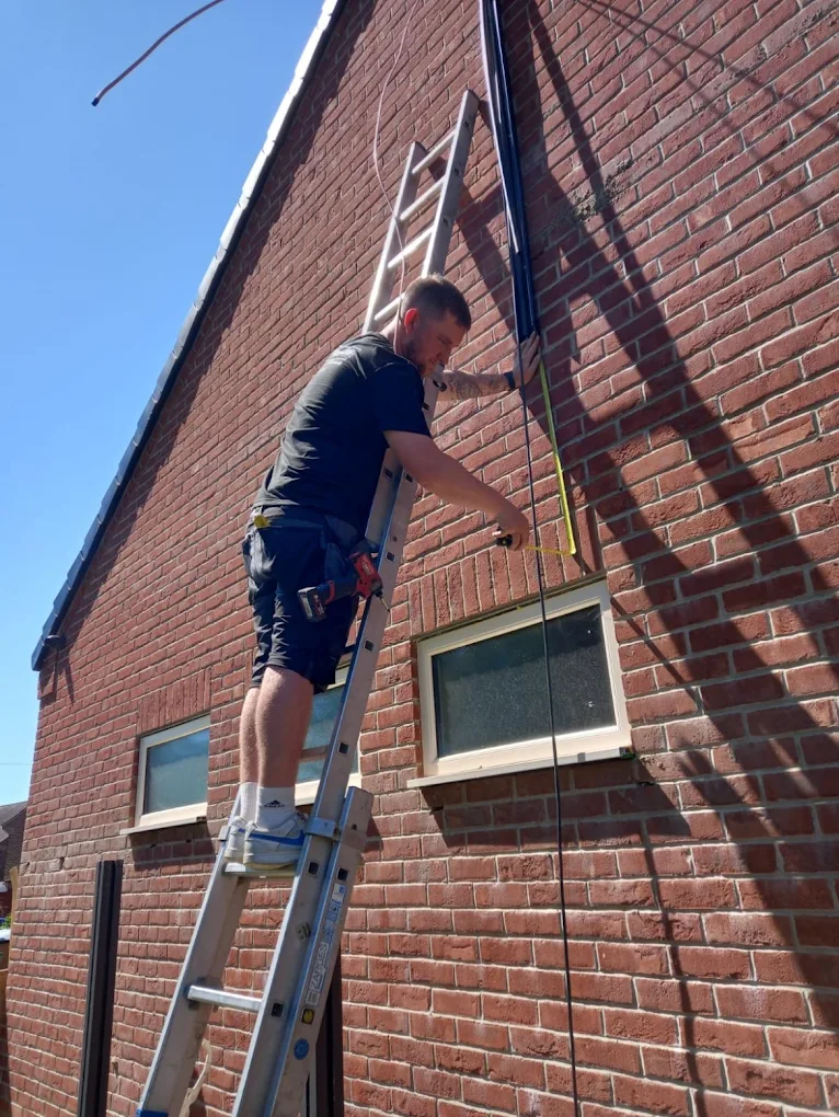 mounting condenser outside