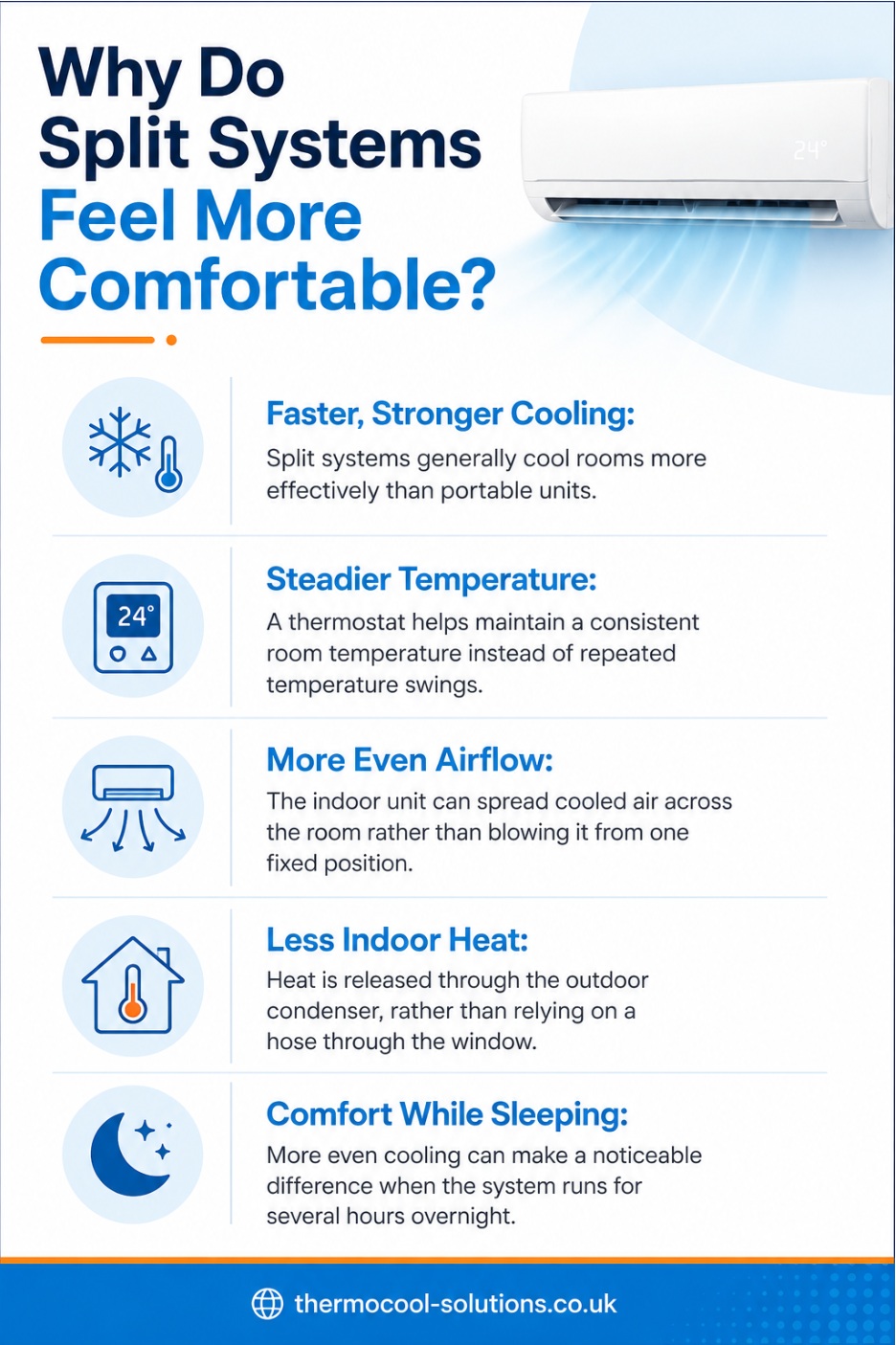 Why do split systems feel more comfortable