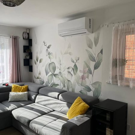 triple split Midea system installed in a 2 bedrooms and a living room for this property in Rotherham